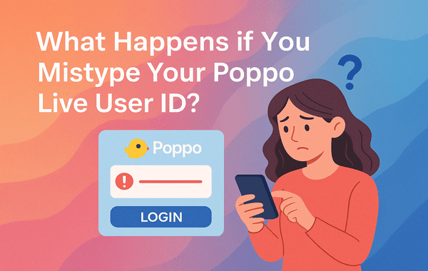 User worried after mistyping Poppo Live User ID on login screen with error message