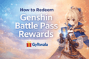How to redeem Genshin Battle Pass rewards with an in game screen showing the reward claim process