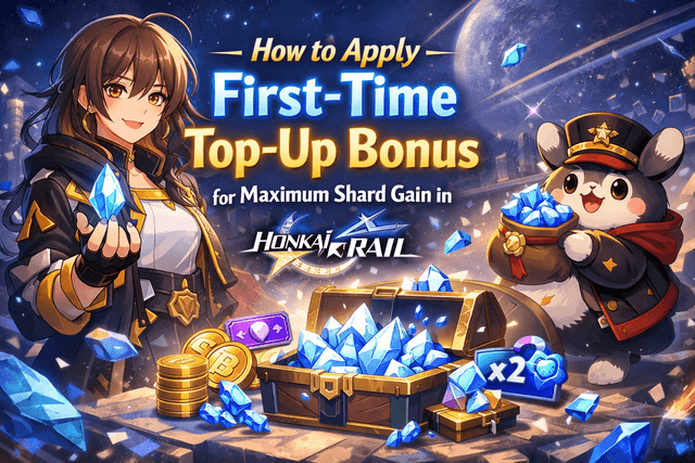How to apply the first time top up bonus for maximum shard gain in Honkai Star Rail
