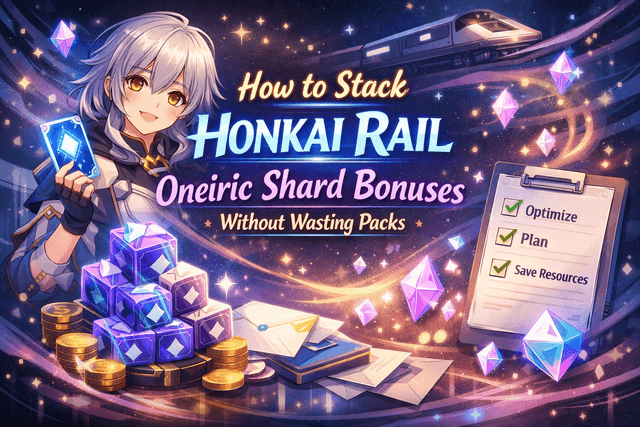 How to stack Honkai Rail Oneiric Shard bonuses without wasting packs guide