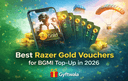 Best Razer Gold vouchers for BGMI top up in 2026 guide showing UC purchase using Razer Gold wallet