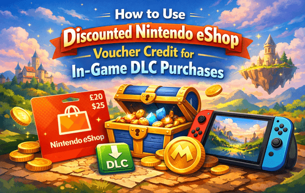 How to use discounted Nintendo eShop voucher credit for in-game DLC purchases