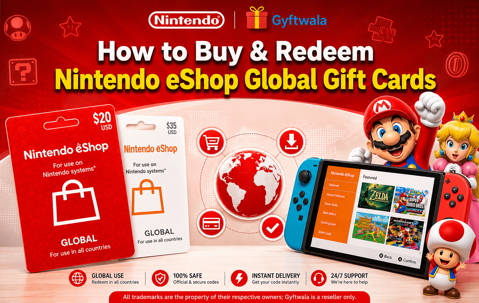 Nintendo eShop Global Gift Cards Guide