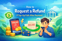 How to request a refund when a top up fails after a successful payment on digital platforms