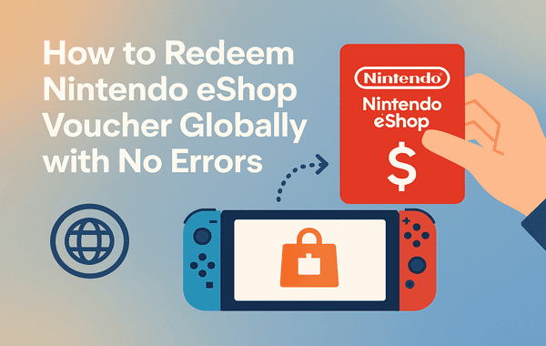 Nintendo eShop voucher being redeemed on a Nintendo Switch
