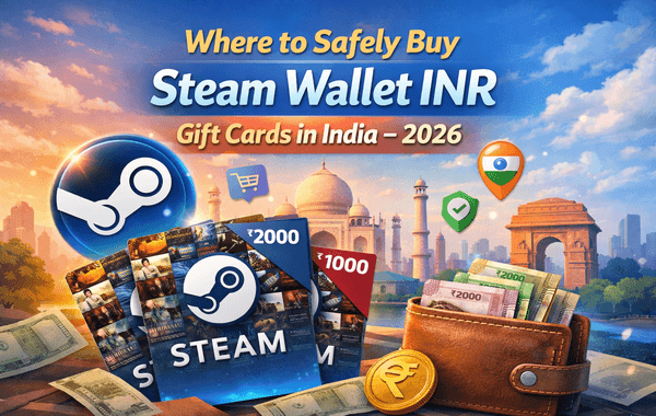Safely buy Steam Wallet INR gift cards in India online in 2026 with instant delivery