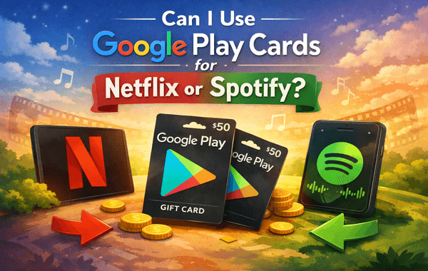Google Play gift card is being used for Netflix and Spotify subscription payments
