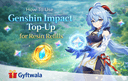 Genshin Impact resin refill using top up showing in game currency purchase and farming rewards screen