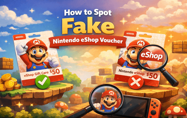 Warning signs of fake Nintendo eShop Voucher sellers online