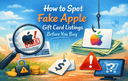 Fake Apple Gift Card listing warning with scam detection tips