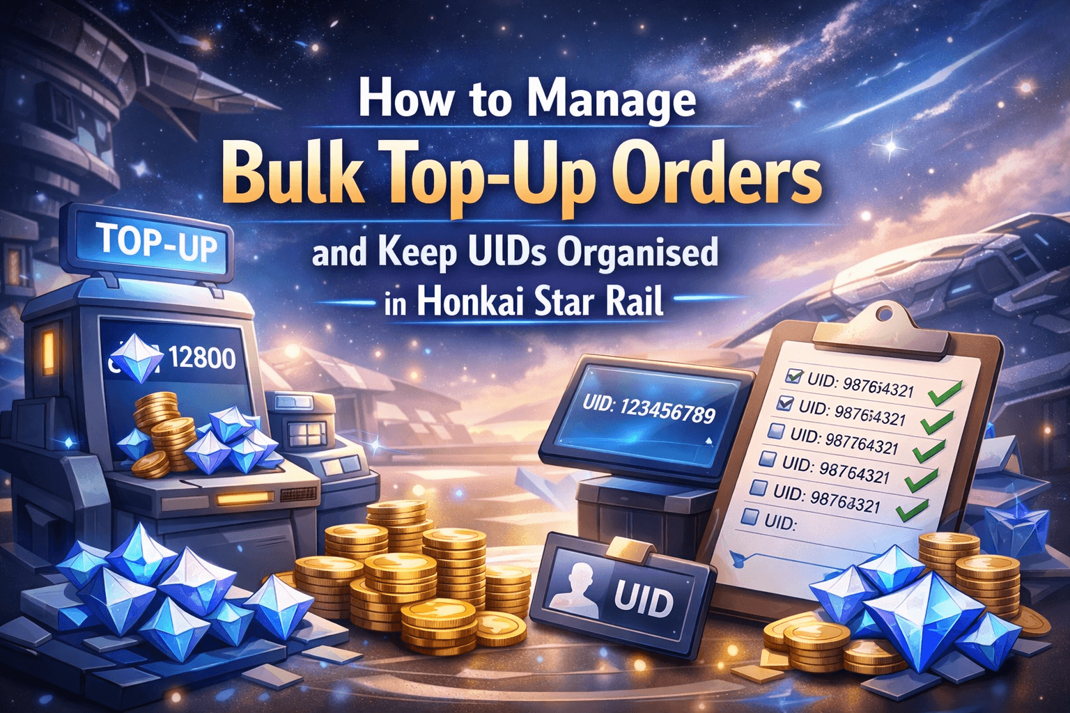 How to manage bulk Honkai Star Rail top up orders and organise player UIDs securely
