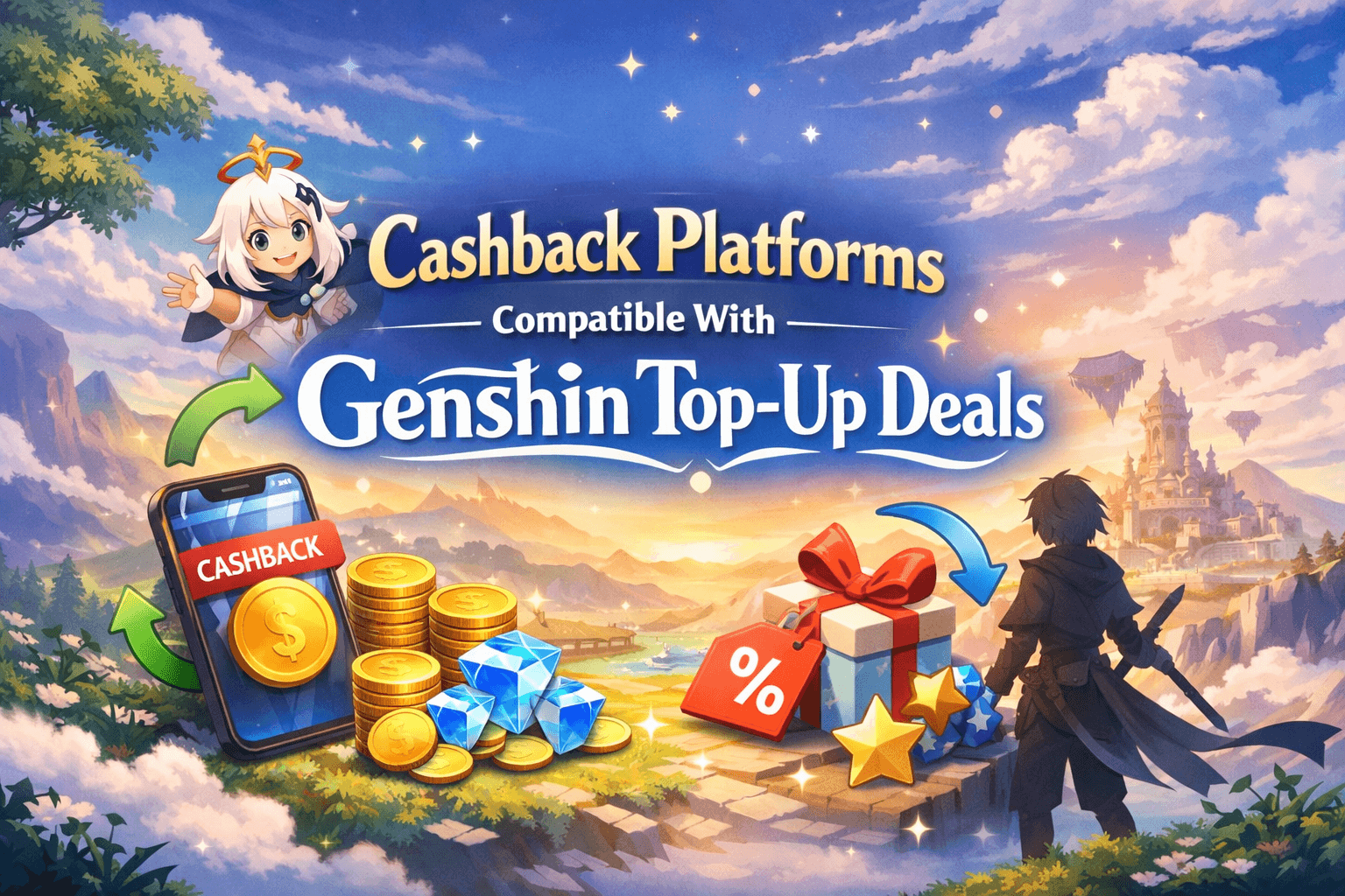 Cashback platforms compatible with Genshin top up deals and discounted Genesis Crystals purchases