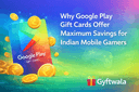 An Indian mobile gamer using a Google Play Gift Card for discounted in game purchases and secure payment on an Android device