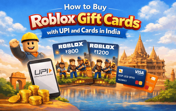 Roblox Gift Card purchase using UPI and card payment in India
