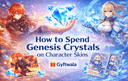 How to spend Genesis Crystals on character skins with premium outfits and in the in game purchase screen