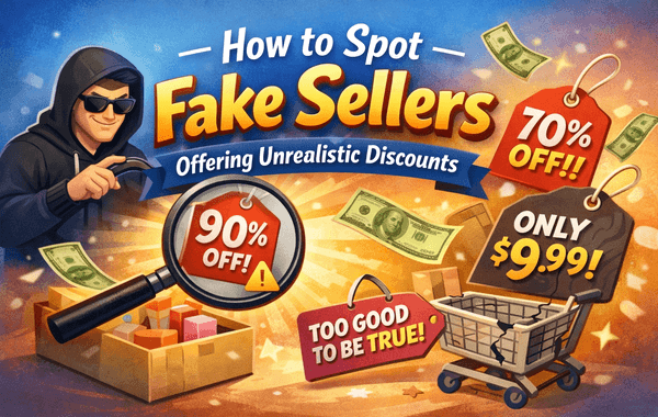 Warning signs of fake sellers offering unrealistic discounts online