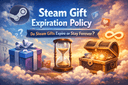 The Steam gift expiration policy guide explains whether Steam Wallet gift cards and game gifts expire