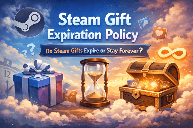 The Steam gift expiration policy guide explains whether Steam Wallet gift cards and game gifts expire
